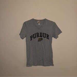 Gray Purdue V-Neck T-Shirt